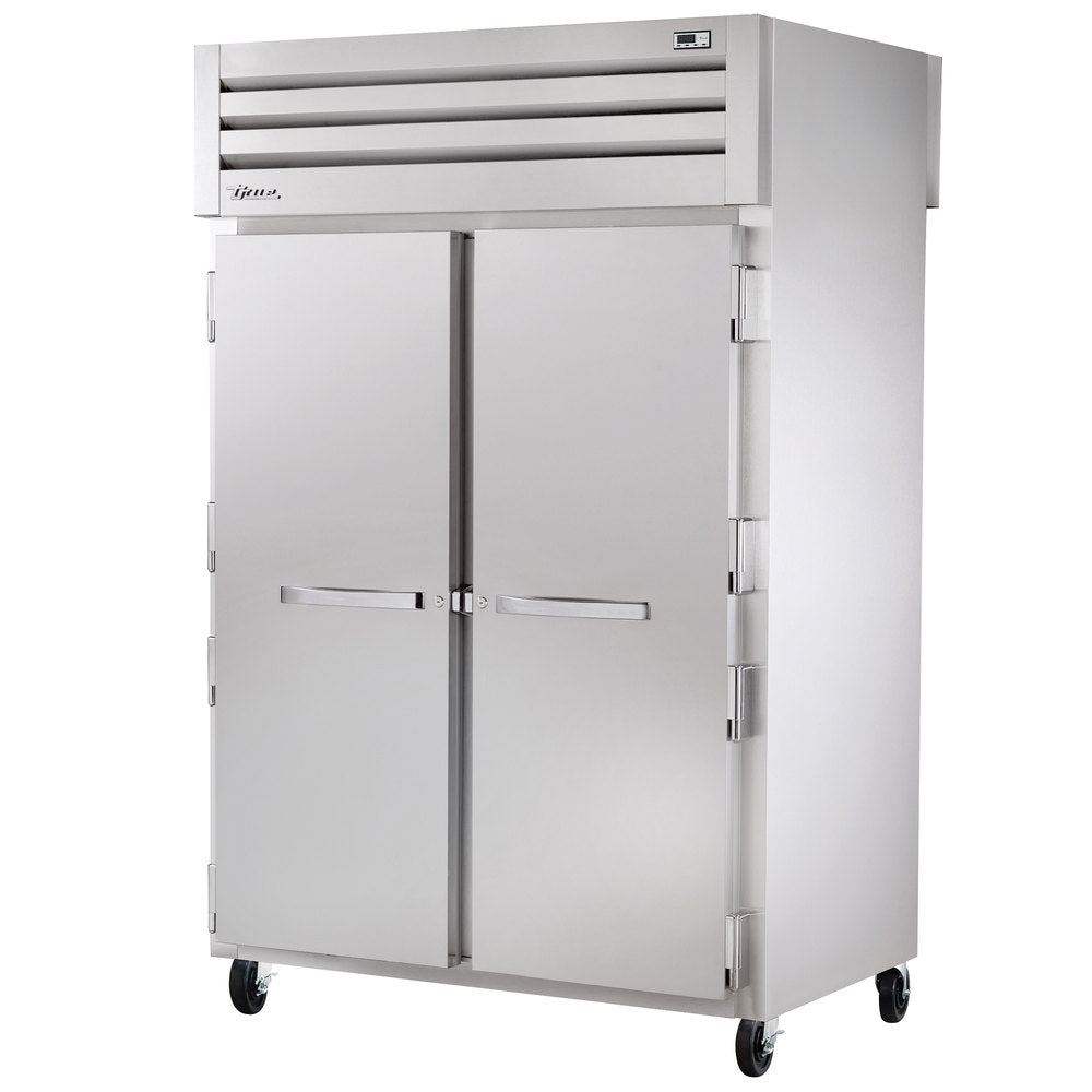 True STA2RPT-2S-2G-HC Spec Series 2-Section 2 Solid Door Front / 2 Glass Door Rear Pass-Thru Refrigerator 52" - 56 cu. ft. - 115v