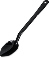 Carlisle 442003 One-Piece Plastic Solid Serving Spoon with Notched Handle 13" - Black