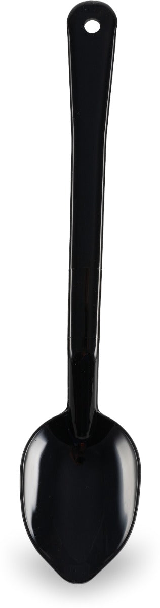 Carlisle 442003 One-Piece Plastic Solid Serving Spoon with Notched Handle 13" - Black