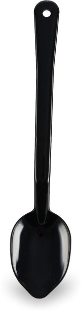 Carlisle 442003 One-Piece Plastic Solid Serving Spoon with Notched Handle 13" - Black