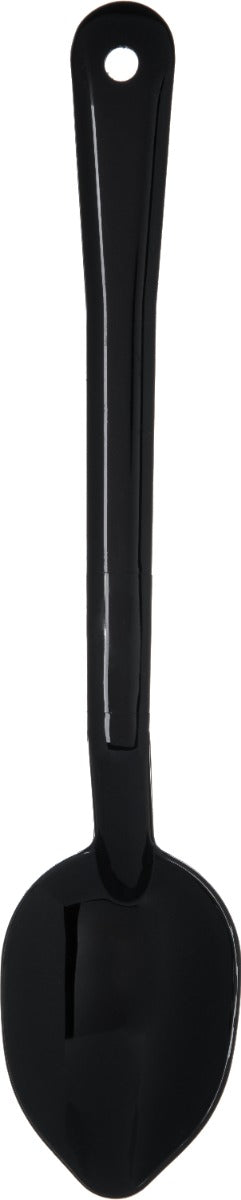 Carlisle 442003 One-Piece Plastic Solid Serving Spoon with Notched Handle 13" - Black