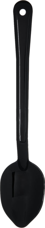 Carlisle 442003 One-Piece Plastic Solid Serving Spoon with Notched Handle 13" - Black