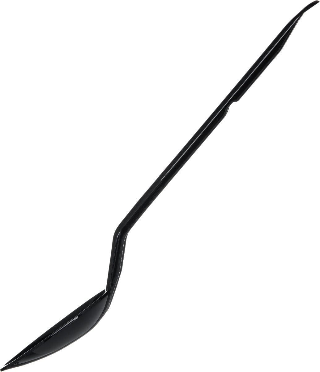 Carlisle 442003 One-Piece Plastic Solid Serving Spoon with Notched Handle 13" - Black