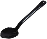 Carlisle 442003 One-Piece Plastic Solid Serving Spoon with Notched Handle 13" - Black