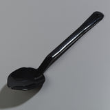 Carlisle 442003 One-Piece Plastic Solid Serving Spoon with Notched Handle 13" - Black