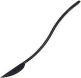 Carlisle 445003 One-Piece Plastic Solid Salad/Buffet Serving Spoon with Notched handle 8" - 1/4 oz. - Black
