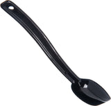 Carlisle 446003 One-Piece Plastic Solid Salad/Buffet Serving Spoon with Notched handle 9" - 1/2 oz. - Black