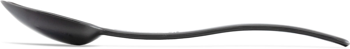 Carlisle 446003 One-Piece Plastic Solid Salad/Buffet Serving Spoon with Notched handle 9" - 1/2 oz. - Black