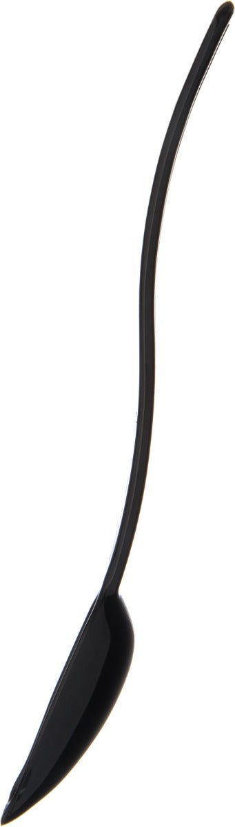 Carlisle 446003 One-Piece Plastic Solid Salad/Buffet Serving Spoon with Notched handle 9" - 1/2 oz. - Black