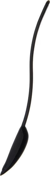 Carlisle 446003 One-Piece Plastic Solid Salad/Buffet Serving Spoon with Notched handle 9" - 1/2 oz. - Black