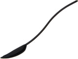 Carlisle 446003 One-Piece Plastic Solid Salad/Buffet Serving Spoon with Notched handle 9" - 1/2 oz. - Black