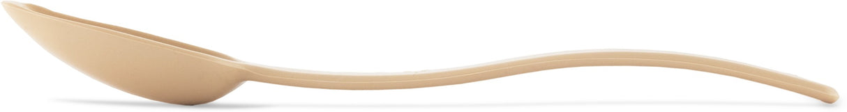 Carlisle 446006 One-Piece Plastic Solid Salad/Buffet Serving Spoon with Notched handle 9" - 1/2 oz. - Beige