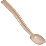 Carlisle 446006 One-Piece Plastic Solid Salad/Buffet Serving Spoon with Notched handle 9" - 1/2 oz. - Beige