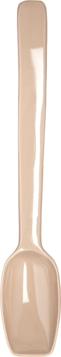 Carlisle 446006 One-Piece Plastic Solid Salad/Buffet Serving Spoon with Notched handle 9" - 1/2 oz. - Beige