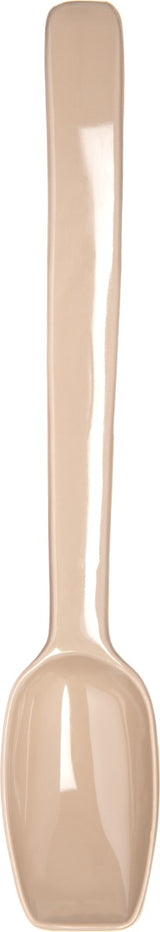 Carlisle 446006 One-Piece Plastic Solid Salad/Buffet Serving Spoon with Notched handle 9" - 1/2 oz. - Beige
