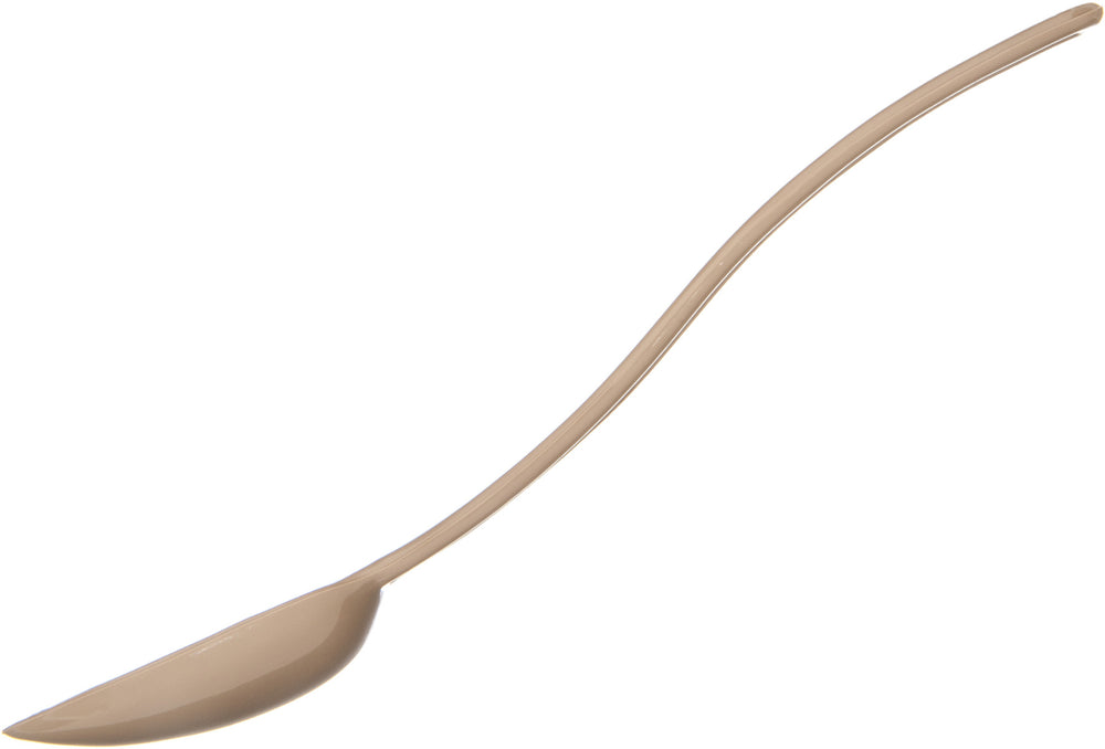 Carlisle 446006 One-Piece Plastic Solid Salad/Buffet Serving Spoon with Notched handle 9" - 1/2 oz. - Beige
