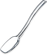 Carlisle 446007 One-Piece Plastic Solid Salad/Buffet Serving Spoon with Notched handle 9" - 1/2 oz. - Clear