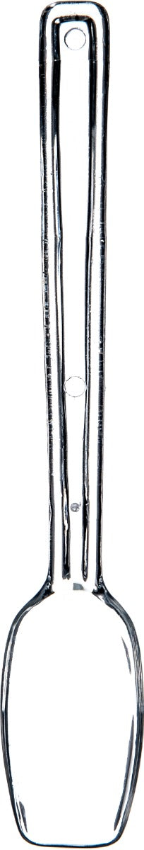 Carlisle 446007 One-Piece Plastic Solid Salad/Buffet Serving Spoon with Notched handle 9" - 1/2 oz. - Clear