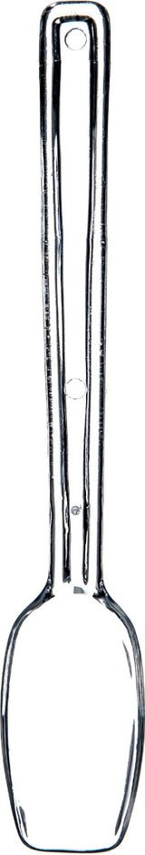Carlisle 446007 One-Piece Plastic Solid Salad/Buffet Serving Spoon with Notched handle 9" - 1/2 oz. - Clear