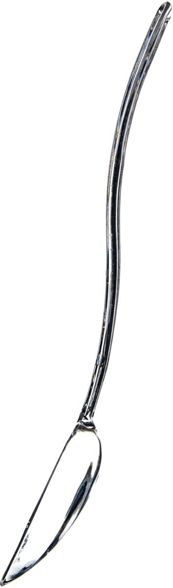 Carlisle 446007 One-Piece Plastic Solid Salad/Buffet Serving Spoon with Notched handle 9" - 1/2 oz. - Clear