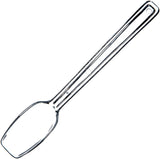 Carlisle 446007 One-Piece Plastic Solid Salad/Buffet Serving Spoon with Notched handle 9" - 1/2 oz. - Clear