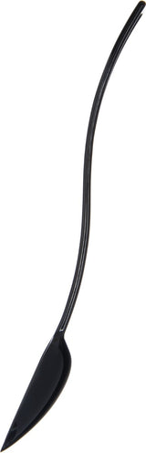Carlisle 447003 One-Piece Plastic Solid Salad/Buffet Serving Spoon with Notched handle 10" - 3/4 oz. - Black