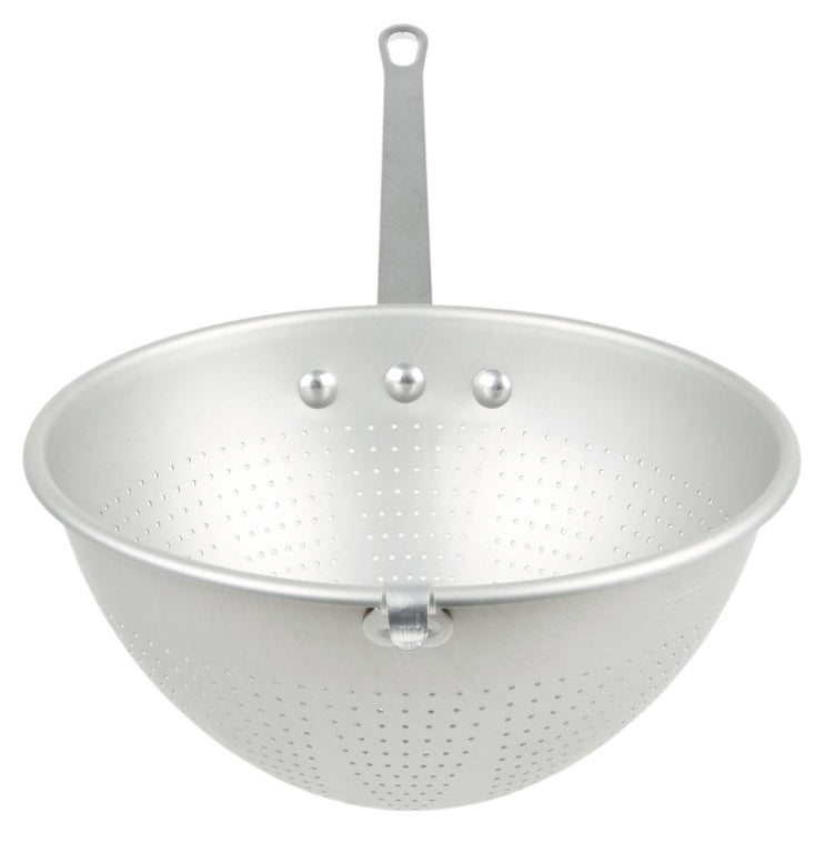 Vollrath 4605 Aluminum Professional / Spaghetti Strainer with 11-1/4" Dia. Perforated Bowl, Hook and Straight Handle 5 qt.
