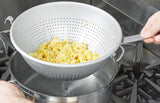 Vollrath 4605 Aluminum Professional / Spaghetti Strainer with 11-1/4" Dia. Perforated Bowl, Hook and Straight Handle 5 qt.