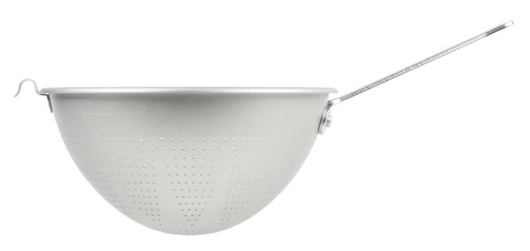 Vollrath 4605 Aluminum Professional / Spaghetti Strainer with 11-1/4" Dia. Perforated Bowl, Hook and Straight Handle 5 qt.