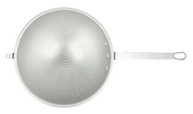 Vollrath 4605 Aluminum Professional / Spaghetti Strainer with 11-1/4" Dia. Perforated Bowl, Hook and Straight Handle 5 qt.