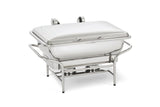 Vollrath 4644050 Mirage Stainless Steel Full-Size Induction Chafer Stand with Fuel Holders 25" x 16-3/4"