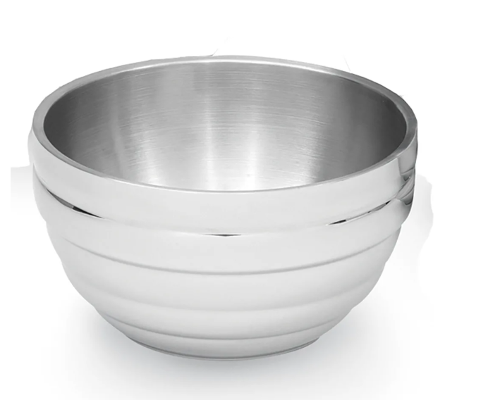 Vollrath 46590 1 7/10 qt Round Beehive Insulated Bowl - 18 ga Stainless - 6ea/Case