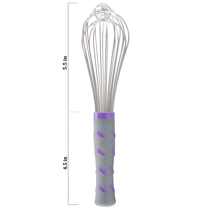 Vollrath 47002 Stainless Steel Piano Whip with Nylon Handle 10" - Purple
