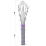 Vollrath 47002 Stainless Steel Piano Whip with Nylon Handle 10" - Purple