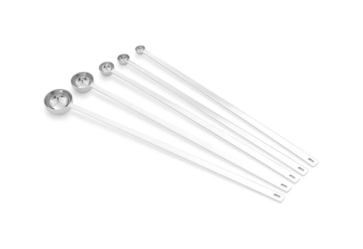 Vollrath 47031 Long Handle Measuring Spoon Set - 1/4 tsp - 2 tbsp, Stainless - 12ea/Case