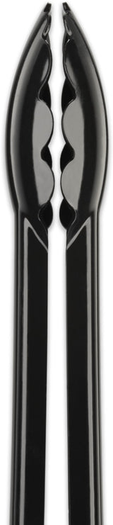 Carlisle 471203 Carly 1-Piece Plastic Scalloped Utility Tongs 12" - Black