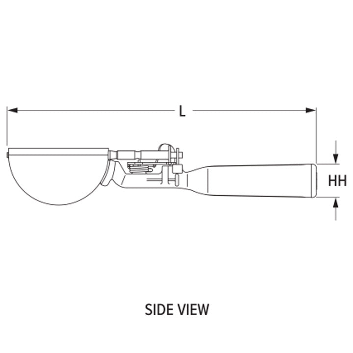 Vollrath 47139 Jacob's Pride Thumb Press Disher with One-Piece White Handle 5-1/3 oz. - Size 6