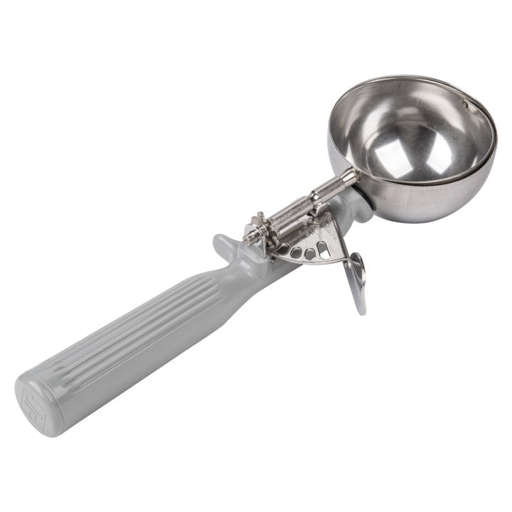 Vollrath 47140 Jacob's Pride Thumb Press Disher with One-Piece Gray Handle 4 oz. - Size 8