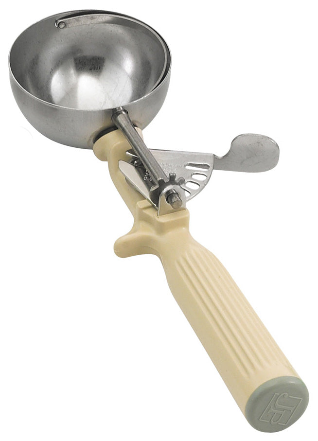 Vollrath 47141 Jacob's Pride Thumb Press Disher with One-Piece Ivory Handle 3-1/4 oz. - Size 10