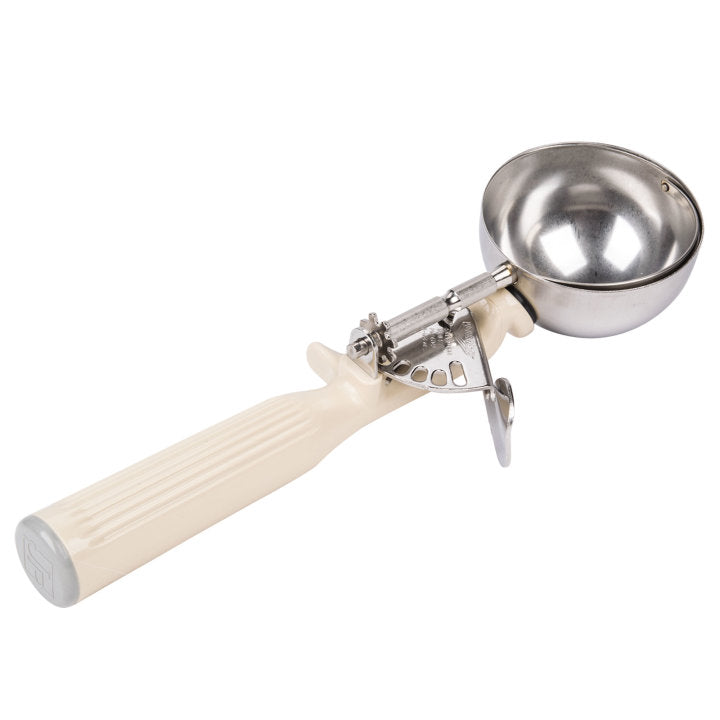 Vollrath 47141 Jacob's Pride Thumb Press Disher with One-Piece Ivory Handle 3-1/4 oz. - Size 10