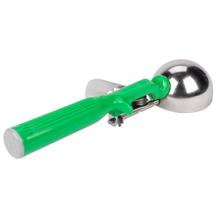 Vollrath 47142 Jacob's Pride Thumb Press Disher with One-Piece Green Handle 2-2/3 oz. - Size 12