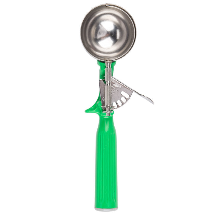 Vollrath 47142 Jacob's Pride Thumb Press Disher with One-Piece Green Handle 2-2/3 oz. - Size 12