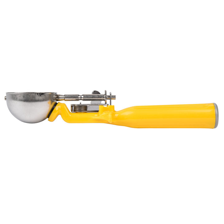 Vollrath 47144 Jacob's Pride Thumb Press Disher with One-Piece Yellow Handle 1-5/8 oz. - Size 20