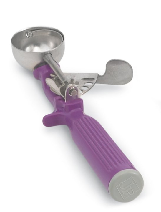 Vollrath 47147 Jacob's Pride Thumb Press Disher with One-Piece Orchid Handle 3/4 oz. - Size 40