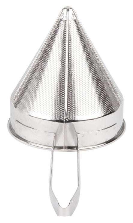 Vollrath 47166 Stainless Steel Fine Mesh China Cap Strainer with 8" dia. X 8" Deep Bowl and 10" Welded Loop Handle - 6/Case