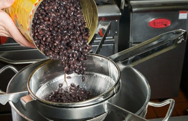 Vollrath 47166 Stainless Steel Fine Mesh China Cap Strainer with 8" dia. X 8" Deep Bowl and 10" Welded Loop Handle - 6/Case