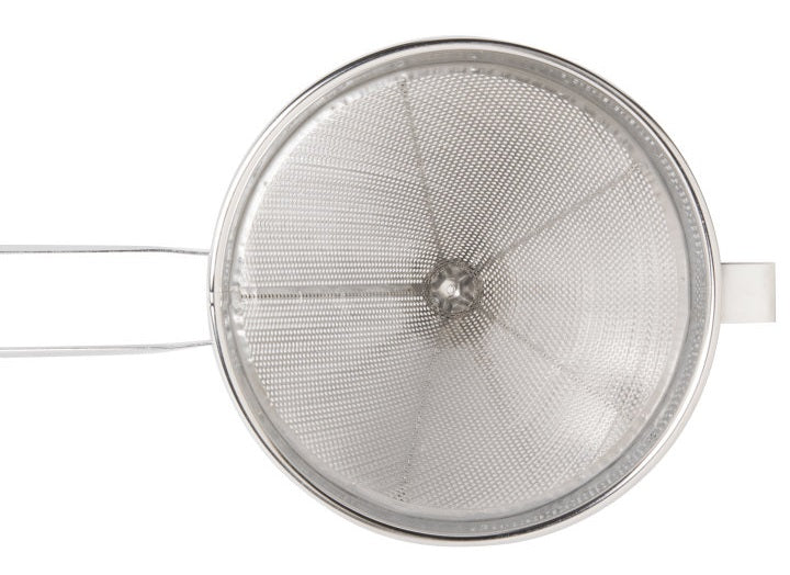 Vollrath 47166 Stainless Steel Fine Mesh China Cap Strainer with 8" dia. X 8" Deep Bowl and 10" Welded Loop Handle - 6/Case