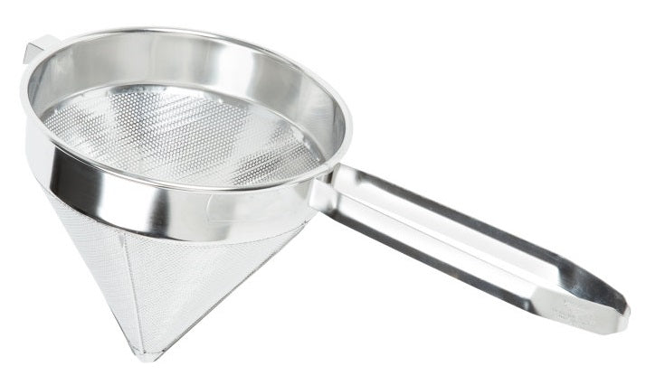 Vollrath 47167 Stainless Steel Fine Mesh China Cap Strainer with 9-3/4" dia. X 10" Deep Bowl and 10-1/4" Loop Handle - 6/Case