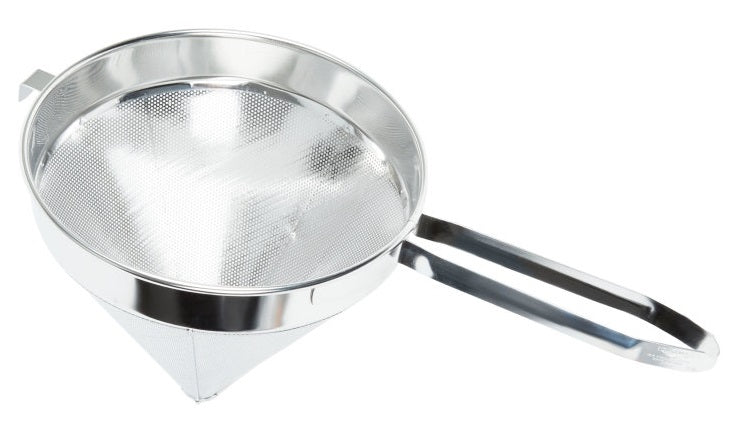 Vollrath 47168 Stainless Steel Fine Mesh China Cap Strainer with 12" dia. X 12" Deep Bowl and 10" Loop Handle - 6/Case