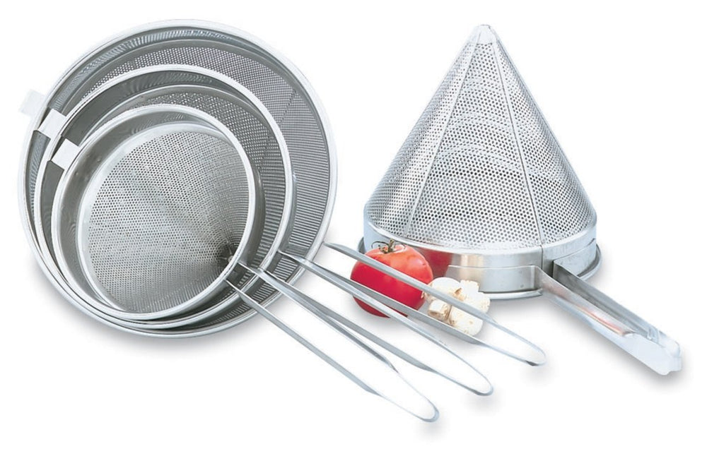 Vollrath 47177 Stainless Steel Coarse Mesh China Cap Strainer with 9-3/4" dia. x 10" Deep Blade and 10-1/4" Loop Handle - 6/Case